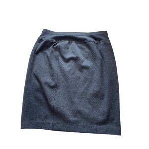 Ellen Tracy Skirt Pencil Grey Stretch Medium Knee Length Charcoal